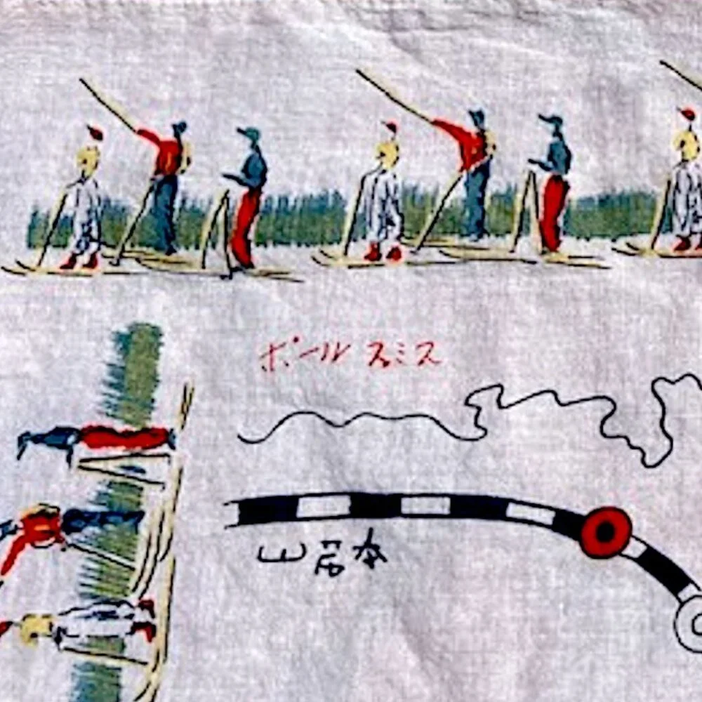 Japan Paul Smith Ski Scarf Bandana Square From Japan 19.5" x 19.5" UNISEX - Picture 5 of 6